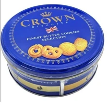 Crown Biscuits Finest Butter Danish Cookies Selection Tin 140g  Perfect Gift