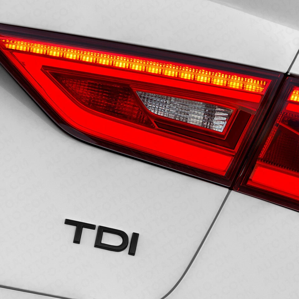 Placa de identificación trasera Audi negro brillante TDI emblema maletero insignia Quattro Foto 4 de 4