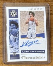 Justin Champagnie Autograph Auto Chronicles Rookie RC Panini #CR- 2021 Panthers