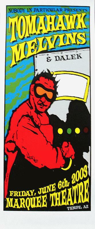 TOMAHAWK MELVINS TEMPE 2003 CONCERT POSTER KUHN 2003 MIKE PATTON
