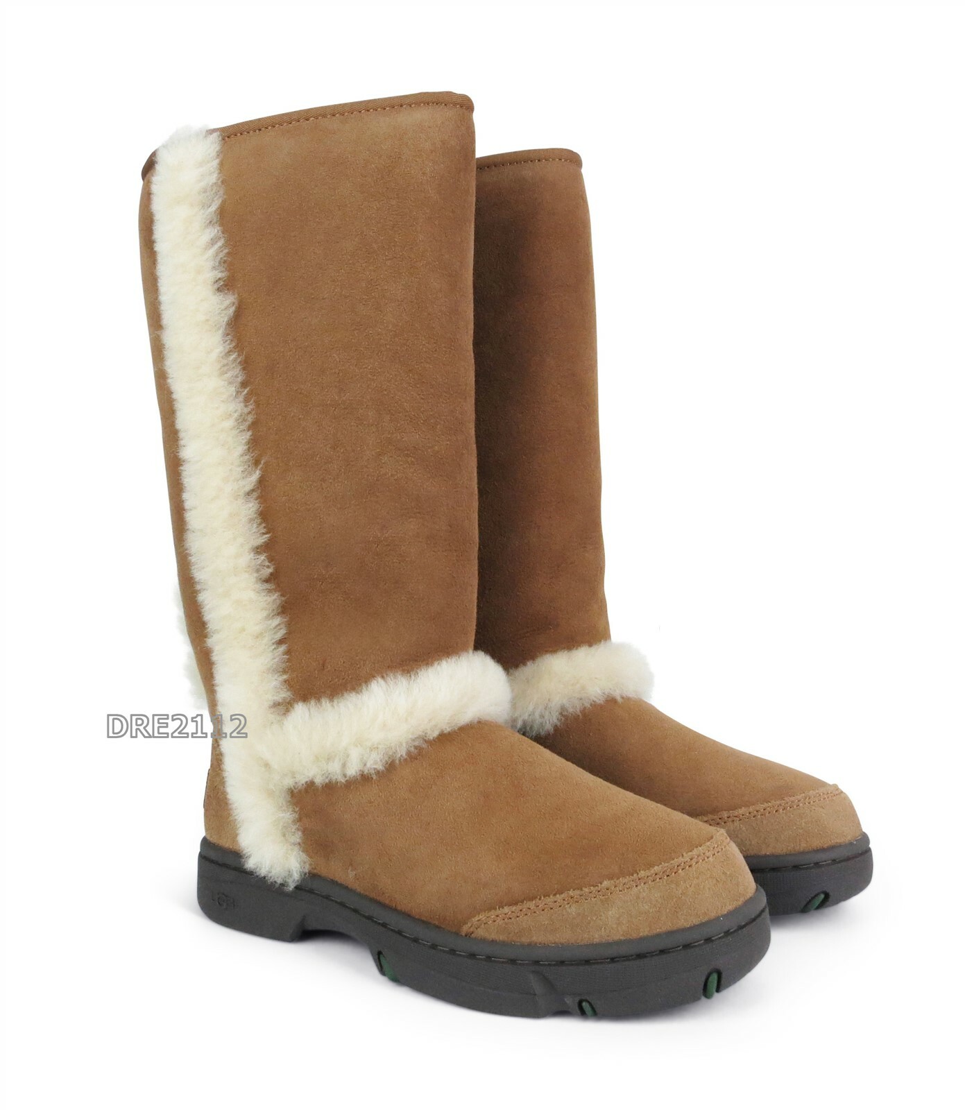 UGG Sunburst Tall Chestnut Suede Fur 