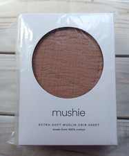 Mushie - Extra-Soft Muslin Crib Sheet - 100 Cotton - Natural - Brand New