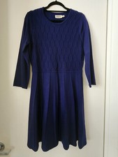Eliza J Blue Fit and Flare Sweater Dress Size L