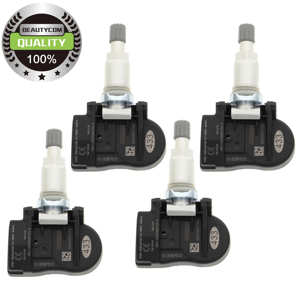 4Pcs TPMS Tire Pressure Sensor For Chrysler Sebring 2008-2009 433MHZ 68078768AB - Image 2 of 4