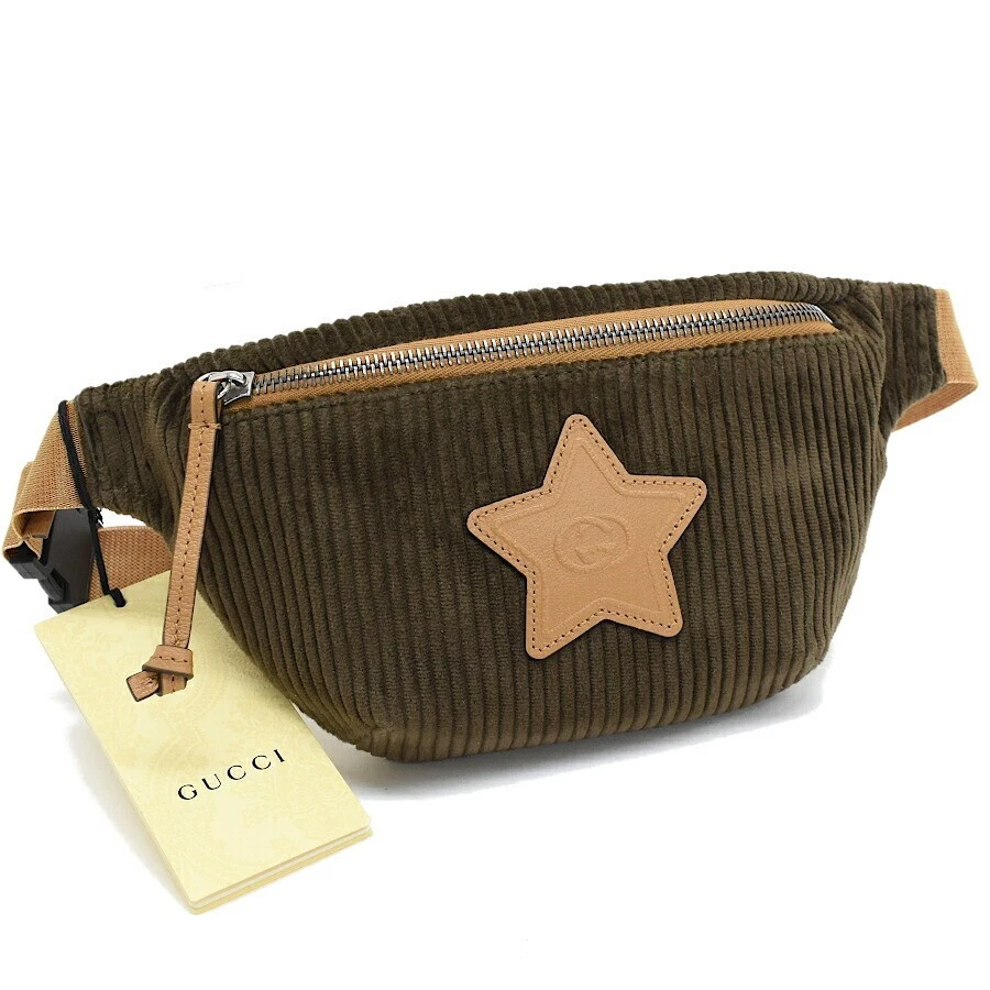 GUCCI #6 Sac à bandoulière pochette taille enfant 502095 velours côtelé imbriqué