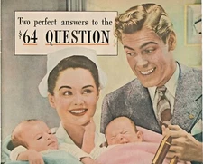 1947 Eversharp Pens Vintage Print Ad Two Perfect Answers To The $64 Question