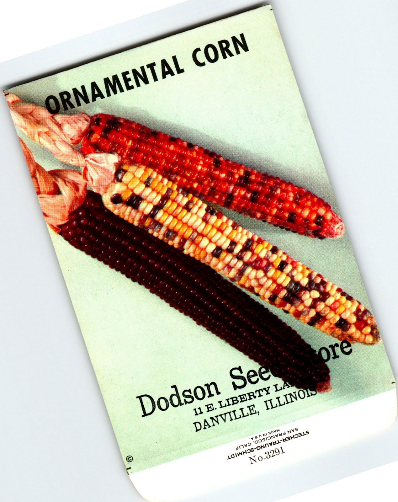 Vintage Dodson Seed Store Empty Corn Packet Danville ILL Collectible