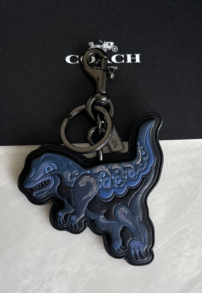 NEW COACH REXY BY ZHU JINGYI BLACK/BLUE LEATHER SIGNATURE