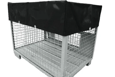 PLANE 4 YOU Gitterbox Haube LKW-Plane 1.25 x 0.85 x 0.27 Schwarz mit Ösen! FÜR KURZE ZEIT!