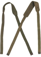 British Army WWII P37 Suspenders Brace Shoulder Strap WW2 Cotton Khaki Green M51