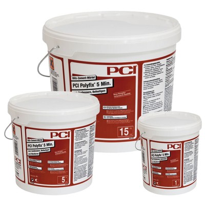 PCI Polyfix 5 Min Blitz-Zement-Mörtel 1kg 5kg 15kg schnell Ausbessern ...
