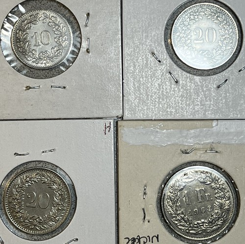 Switzerland 1950 - 1983 One 1, 2, 5, 10 & 20 Rappen & Franc XF - BU 16 Coin Lot - Picture 14 of 14
