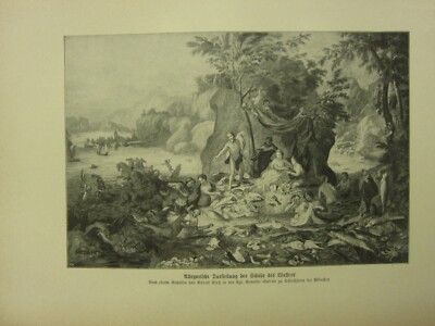 1903 NATURGESCHICHTE DEUTSCHE DRUCKDARSTELLUNG DES BECHERS MIT WASSER