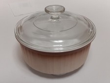 Rare Corning Ware, large brown speckled 1.5 Qt vintage casserole, bowl, Lid! MCM