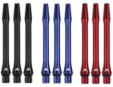 3 New Sets Mission Alicross Medium Dart Shafts - Black Blue Red