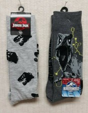 JURASSIC PARK / WORLD - Men's FUN SOCKS - Set of 2 - Size 10-13