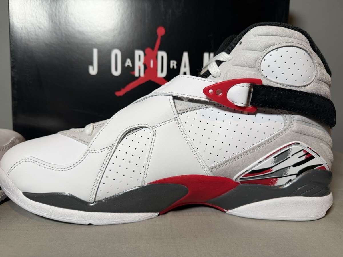 Jordan 8 Retro White True Red (2025) B-Grade Sneakers 305381-100 Men\'s Size 13 Air Jordan 8 Bugs Bunny 2025 ????????: White/Black  main image 2
