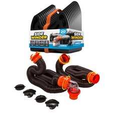 Camco RhinoFLEX 20' Sewer Hose with Sidewinder Support RV Trailer Accessory Set