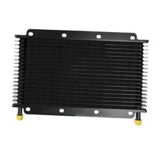 Universal Transmission Oil Cooler, Aluminum Plate Fin 19 Row Black