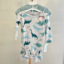 Carters Just One You Baby Boys 3-Piece Dinosaur Bodysuit and Pants Set NEW