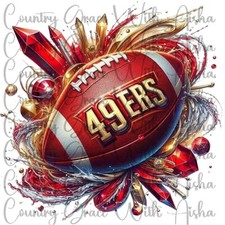 49ers Football Sublimation Transfer Ready to Press Heat Transfer Pack Of 10