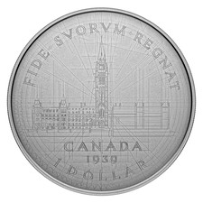 Pièce de 1 $ en argent fin 2024 - Croquis original Parlement d’Emanuel Hahn
