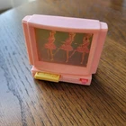 Vintage 80s 90s Barbie Wind Up Ballerina Television VHS Tape Player WORKS