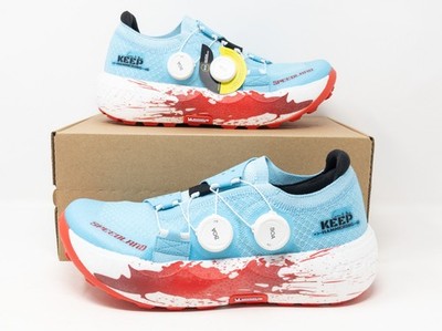 [Sz 8] Speedland GS:PGH Trail Running Shoes Blue Red Double BOA System Men's