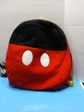 Disney Mickey Mouse 16" Large Backpack. Red  Black W/ Yellow Straps.