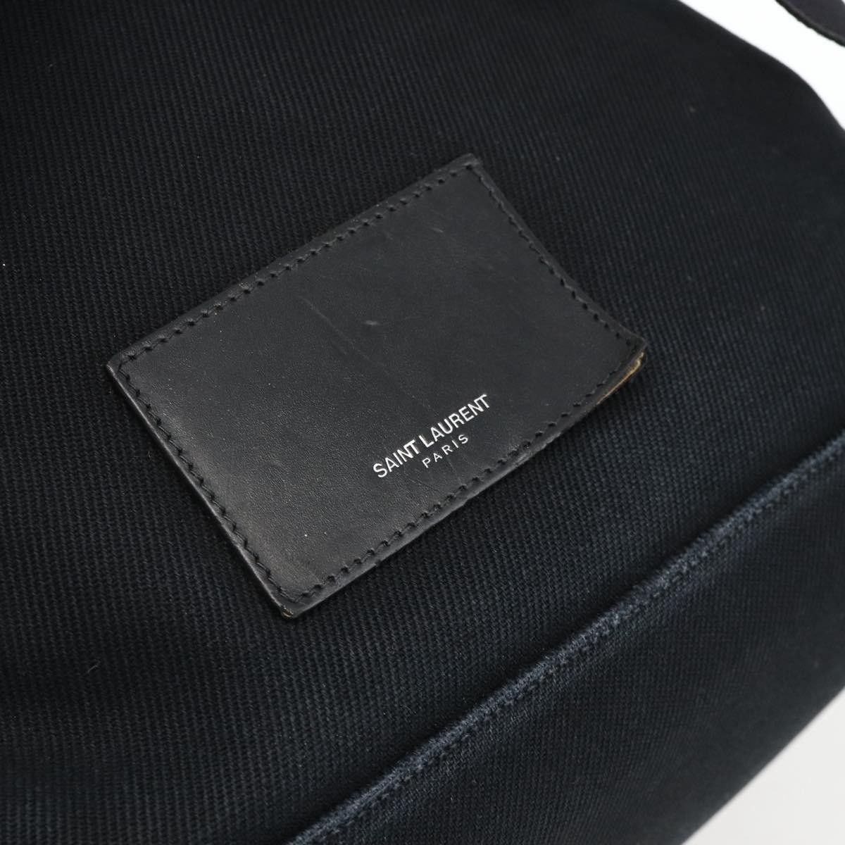 SAINT LAURENT Backpack Canvas Black Silver Auth bs34220 — image 19
