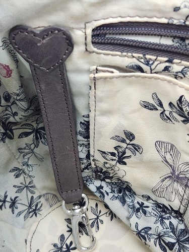 Borsa/borsa a mano in pelle grigia Brighton con accenti placcati argento - Foto 7 di 11