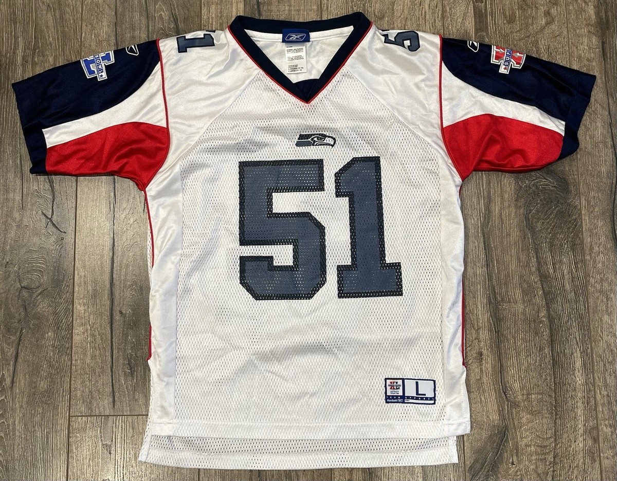 Vintage Seattle Seahawks Super Bowl XL Lofa Tatupu Youth Large Reebok  Jersey NFL