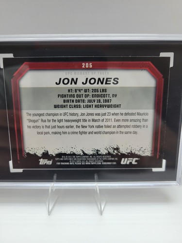 2011 TOPPS UFC #205 JON JONES MOMENT OF TRUTH SGC 9.5 POP 1 - Picture 5 of 9