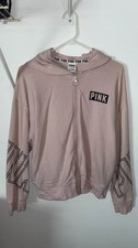 victoria secret PINK pink hoodie with black lettering