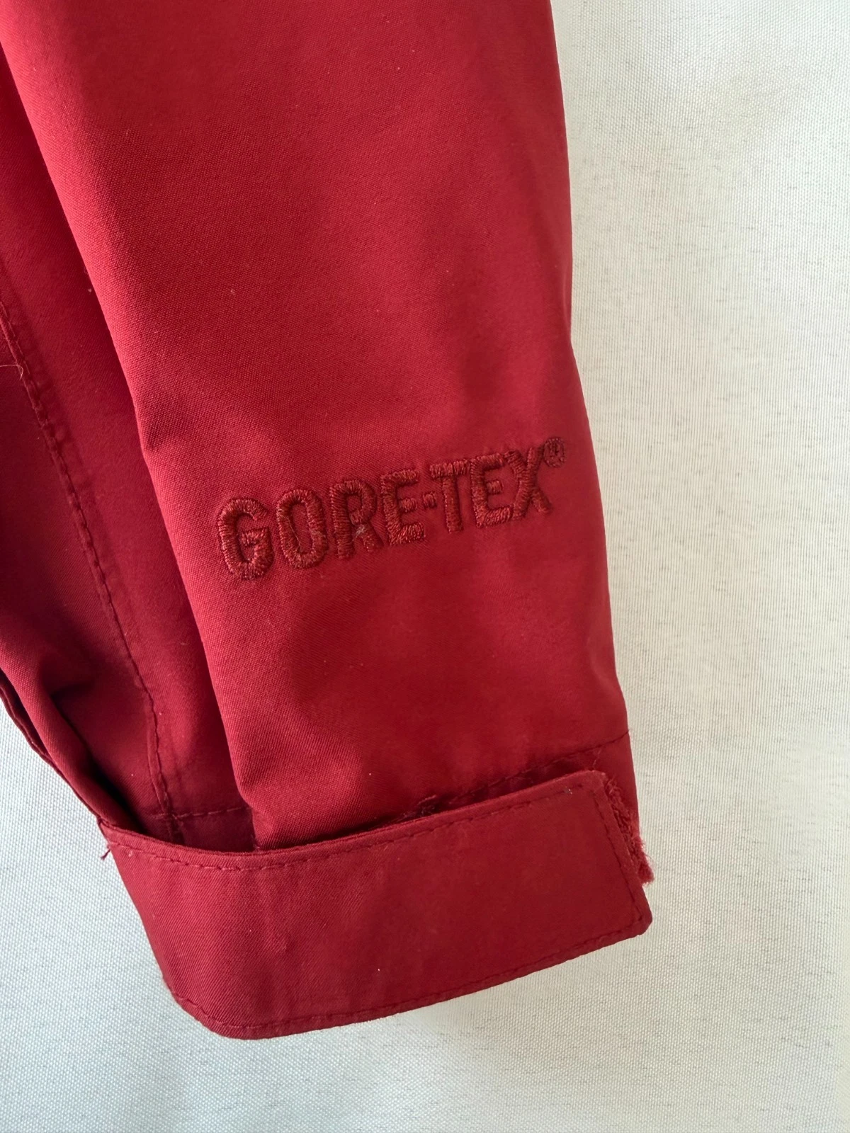Cabelas Goretex Jacket Mens XL Red Rain Waterproof Parka Full Zip Hooded - product detail image 10