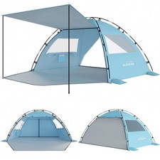 Elegear Beach Tent Sun Shelter with Canopy, 4-5 Person Pop Up Beach Tent, Eas...