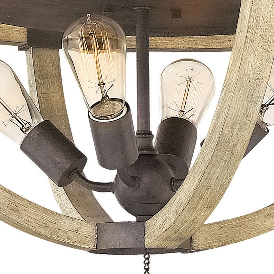 Fredrick Ramond FR40571 4 灯吸顶灯具 - 铁锈 — 第 3/4 张图片