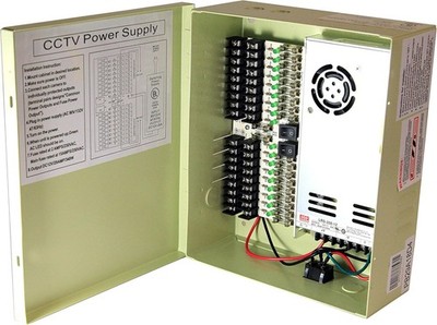 18 Output 29 Amp 12V DC CCTV Distributed Power Supply Box UL