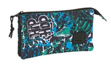 SAFTA GRAFFITI GO - Triple Pencil Case, Children's Pencil Case, Ideal for School