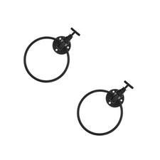 Rustic Black Hand Towel Ring Creative Faucet Design Wall Towel Holder