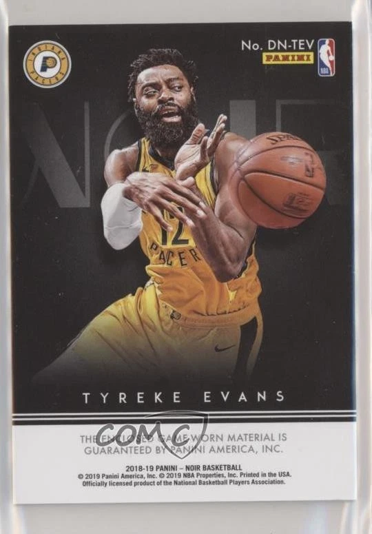 2018-19 Panini Noir Dish Night Memorabilia /65 Tyreke Evans #DN-TEV - Image 2 of 2