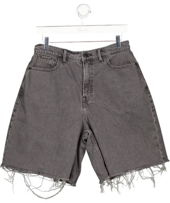 Good American Grey Good Extreme Barrel Shorts UK 6