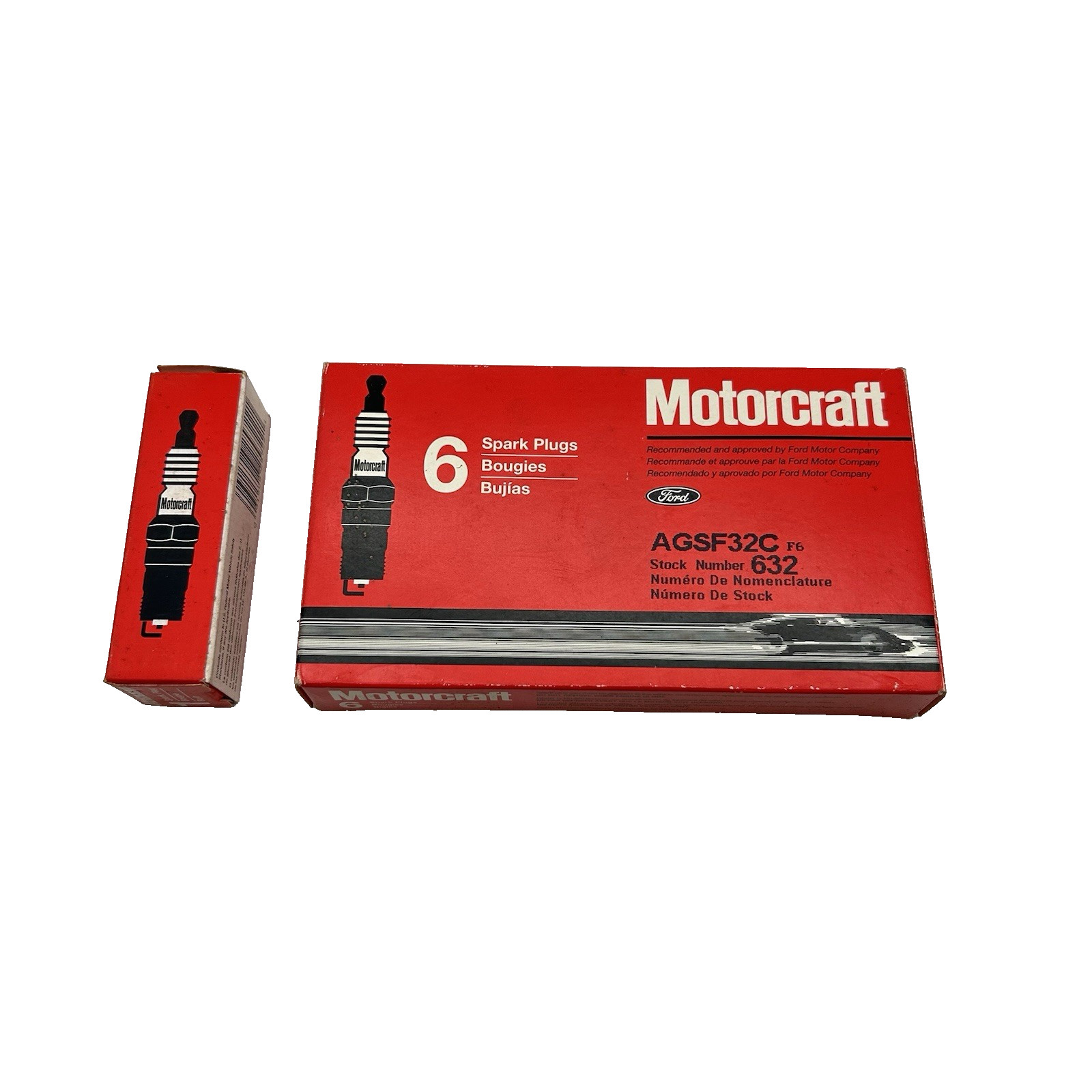 NEW 1991 1992 Lincoln Town Car Set of 7 Motorcraft Spark Plugs SP-447 AGSF-32C