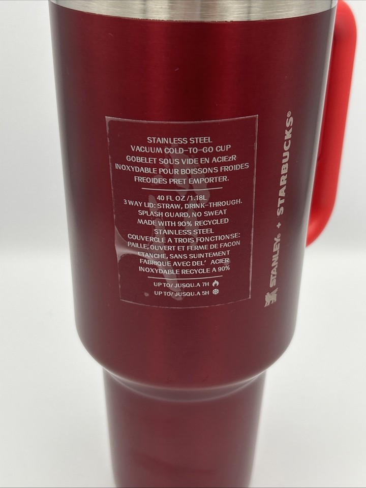 NWOB Starbucks Stanley Holiday 2023 Limited Edition 40 Oz. Red Tumbler ...