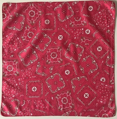 #Ein rosa Paisley Quadrate Design 21 Zoll Vintage 100 % Baumwolle Bandana von HAV-A-HANK
