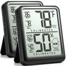 Antonki 2-Pack Digital Room Thermometer Hygrometer Temp Humidity Monitor