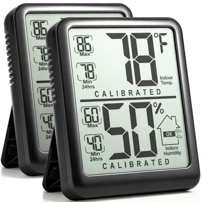 Antonki 2-Pack Digital Room Thermometer Hygrometer Temp Humidity Monitor
