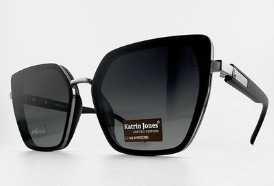 KATRIN JONES KJ0887 Polarized Sunglasses Women Driving UV Protection Black