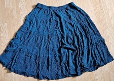 Sag Harbor Womens Sz Large Teal Blue Boho Peasant Skirt Midi