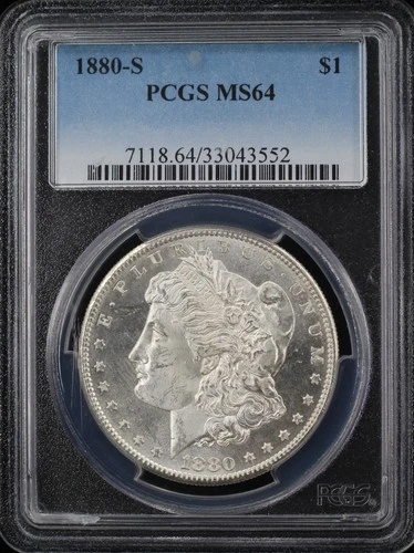 1880-S MORGAN DOLLAR $1 PCGS MS64 (PQ068)